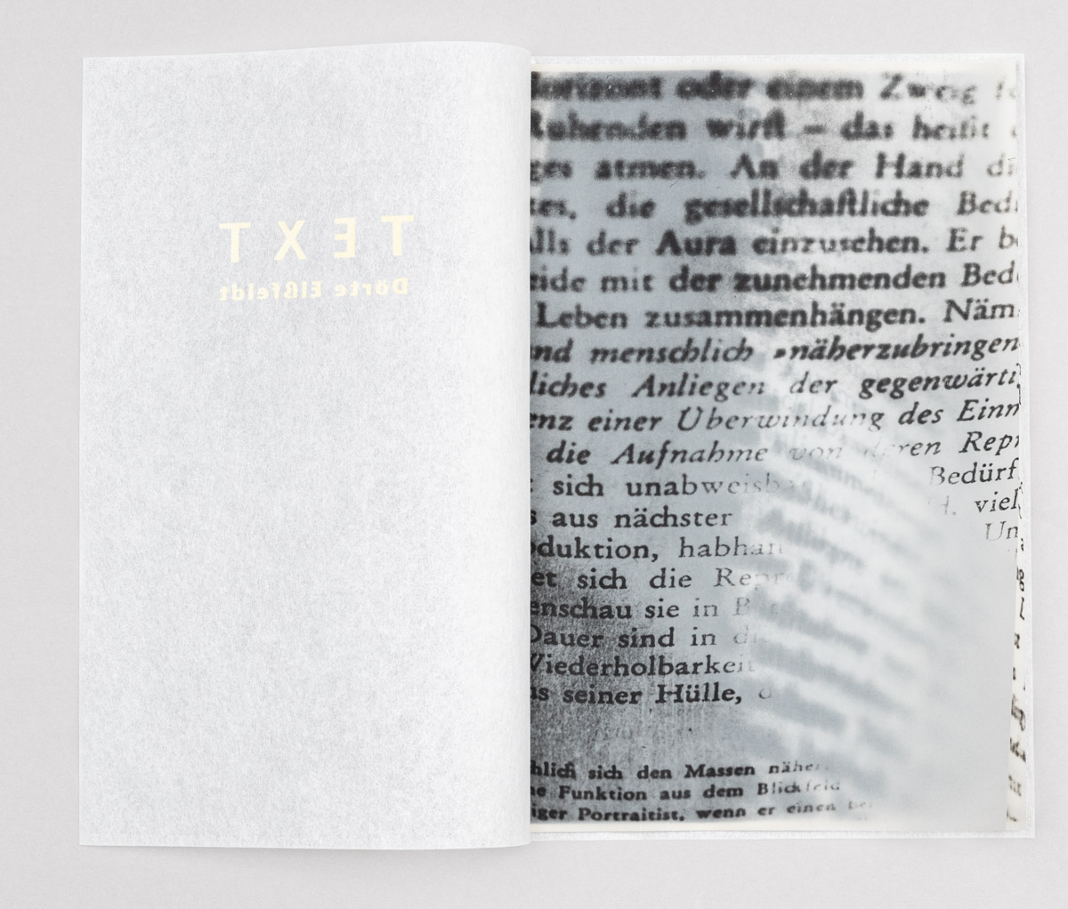 Repros des Heftes zu Walter Benjamin von Dörte EIssfeldt