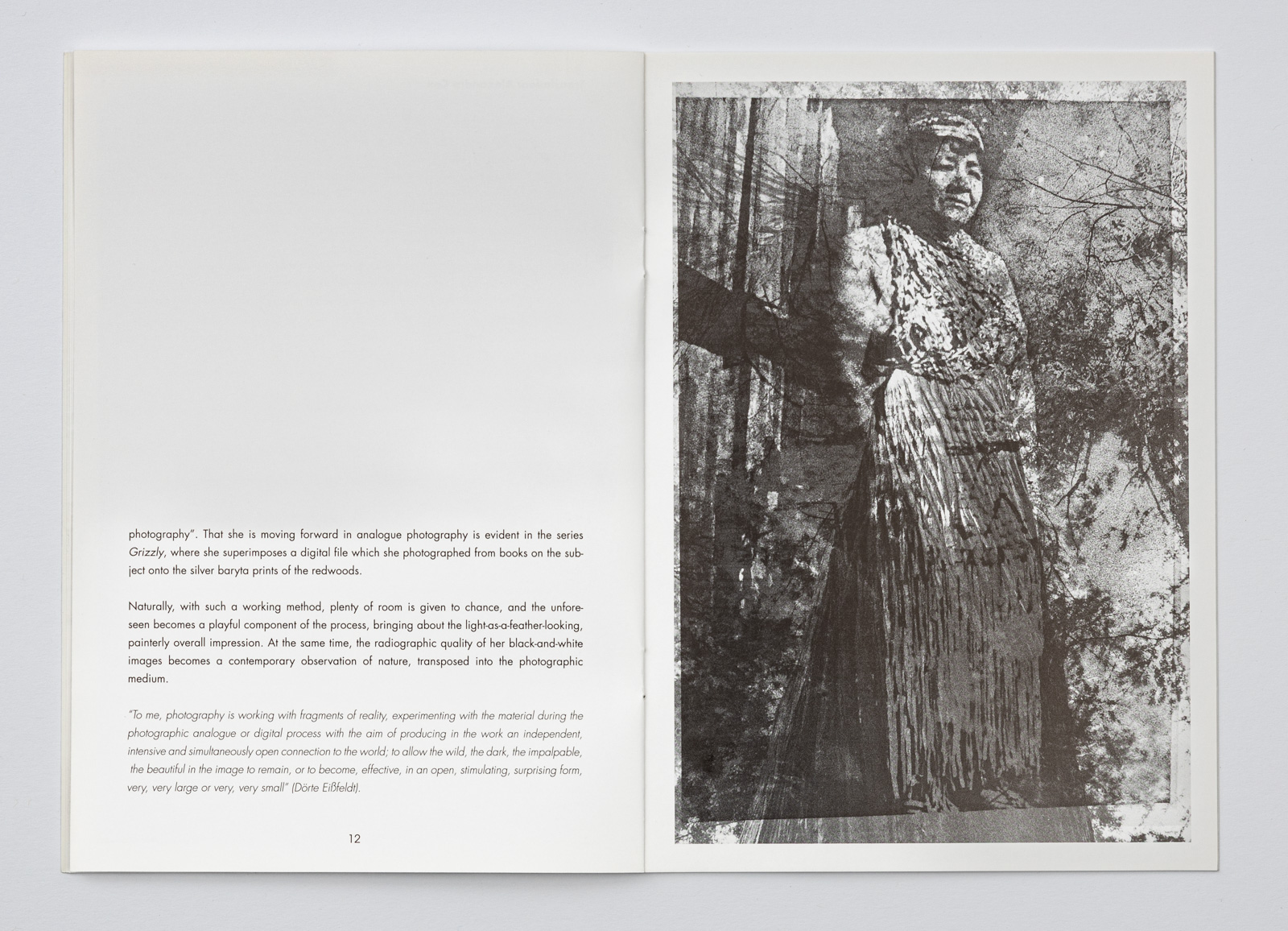 Repro des Buches Wildniß zur Ausstellung von Dörte Eißfeldt